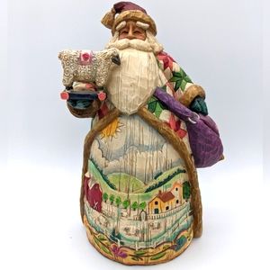 Jim Shore Heartwood Creek Enesco O'er The Fields We Go Santa W box